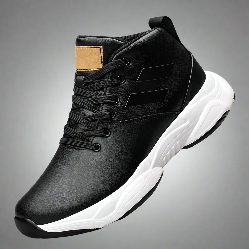 Men Genuine Leather Elevator Shoes Fashion Height Increasing Sneakers for Man Insoles 8CM Hidden Heels Inner Heightening Sports