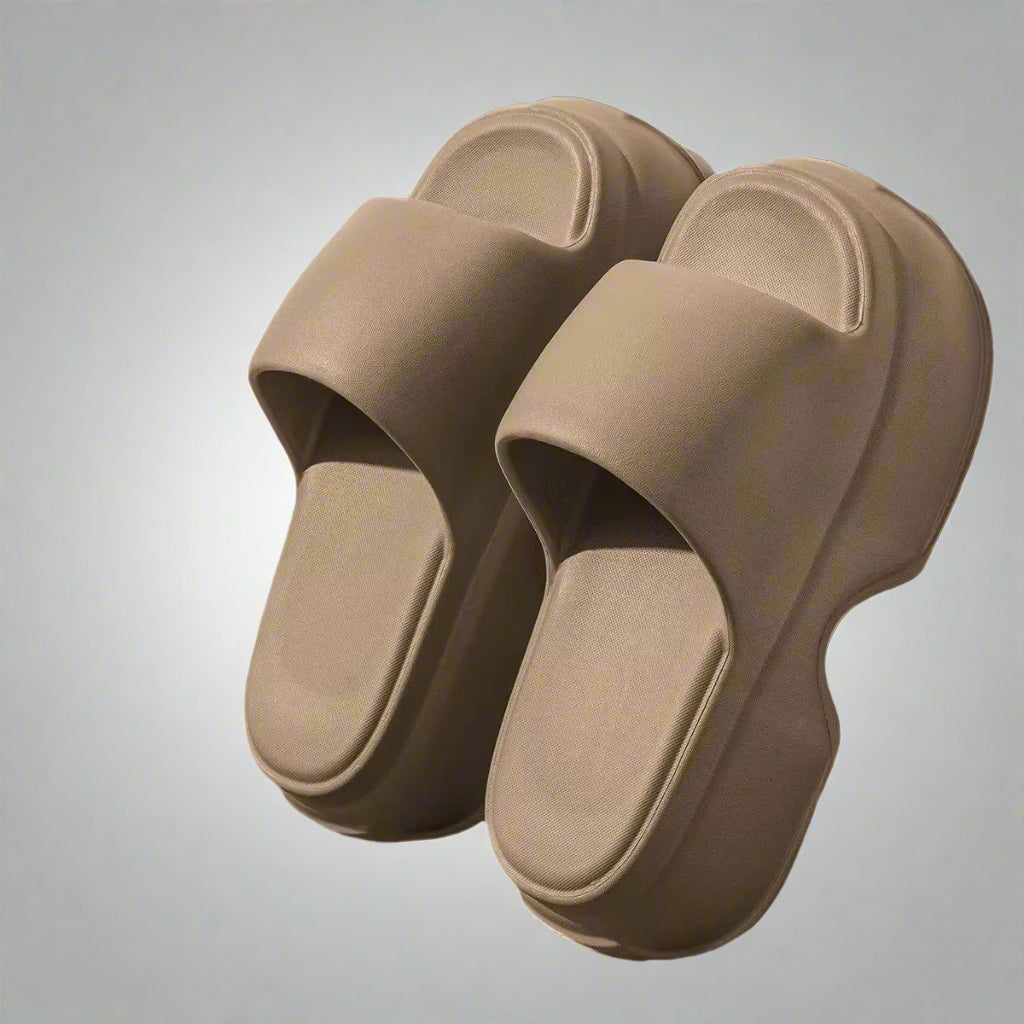 Women'S Summer Thick Bottom Heeled Slippers Indoor Outdoor Anti-Slip Small Size Fashionable Versatile Home Wear EVA Material