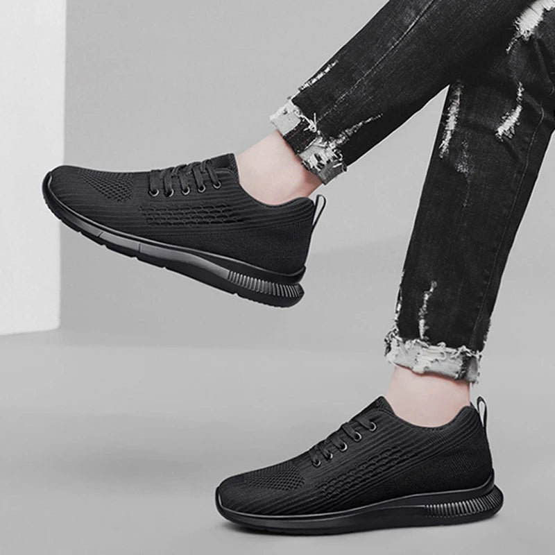 Man Mesh Breathable Casual Shoes Invisible Inner Height-Increasing Shoes Increasing Shoes Soft-Soled Running Shoes Sports Shoes