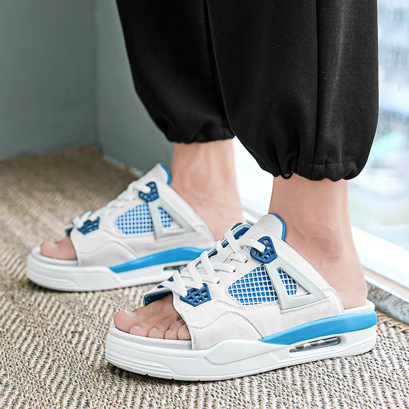 Slippers AIR Man Summer New Style Men'S Casual Shoes Outdoor Lightweight Explosive Style Platform Hard-Wearing Soft Mans Sandals