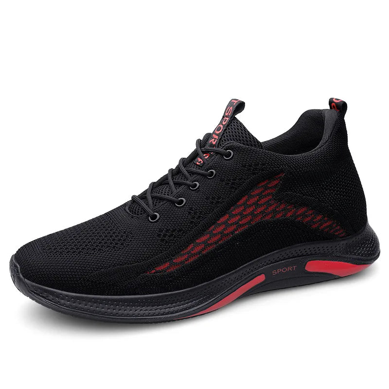 Fashion Elevator Shoes Men'S White Sneakers Hidden Heels Heightening Shoes for Men Black Breathable Mesh 8CM Sports Taller Shoes