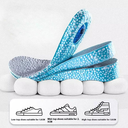 1 Pair EVA Material Invisible Height Increase Insoles for Shoes Breathable Shock Absorption Comfortable for Women Men