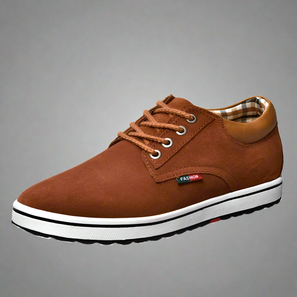 Men Shoes Elevator Sneakers Height Increase Insole 6CM Sport Black Blue Brown