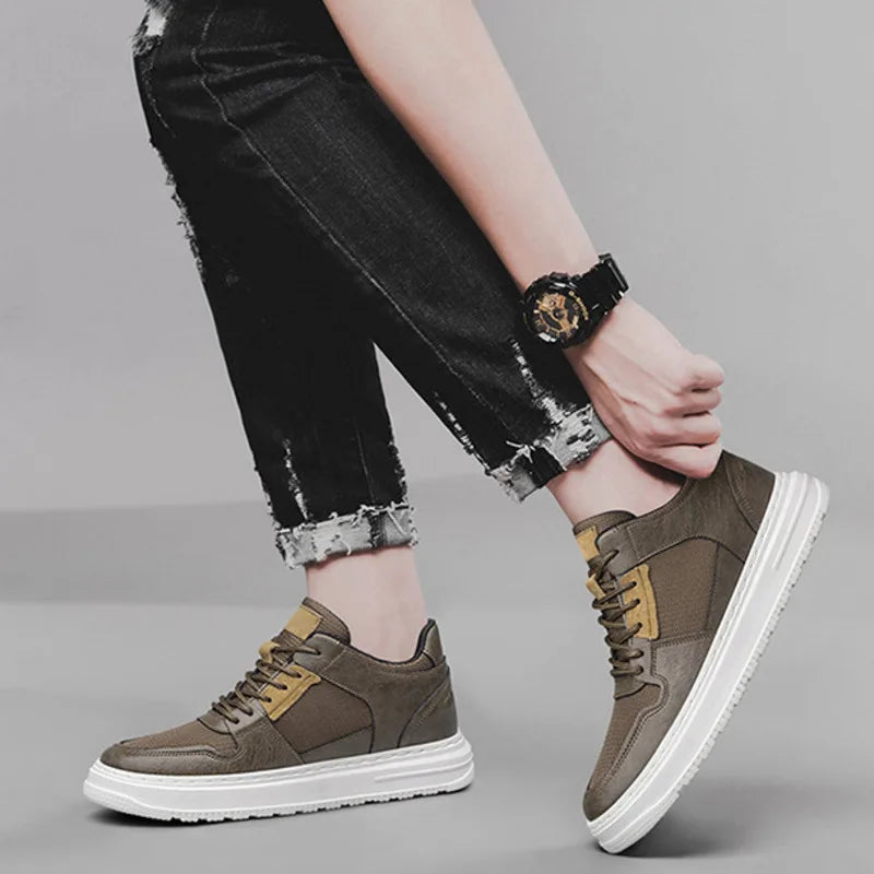 Summer Mesh Men Sneakers Elevator Shoes Fashion Chunky Increase Insole 6CM 8CM Breathable Sports Casual Height Shoes for Man 46