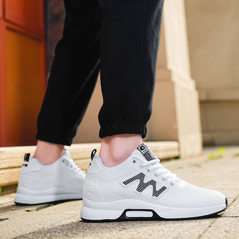 New Summer Men Shoes 6CM Elevator Shoes Fashion Breathable Casual Sneakers Man Big Size Heightening Shoes Men'S Vulcanize Shoes