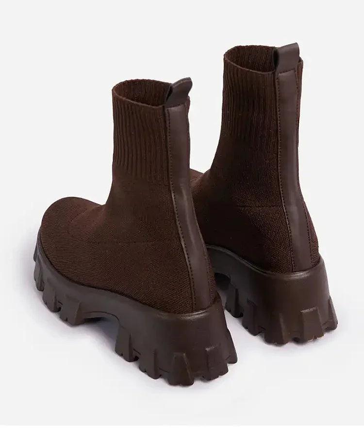 מגפיים אופנתיים לנשים עם פלטפורמה אלסטית - StepUp Shoes