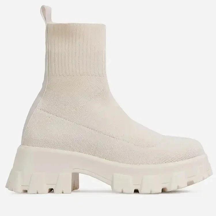 מגפיים אופנתיים לנשים עם פלטפורמה אלסטית - StepUp Shoes