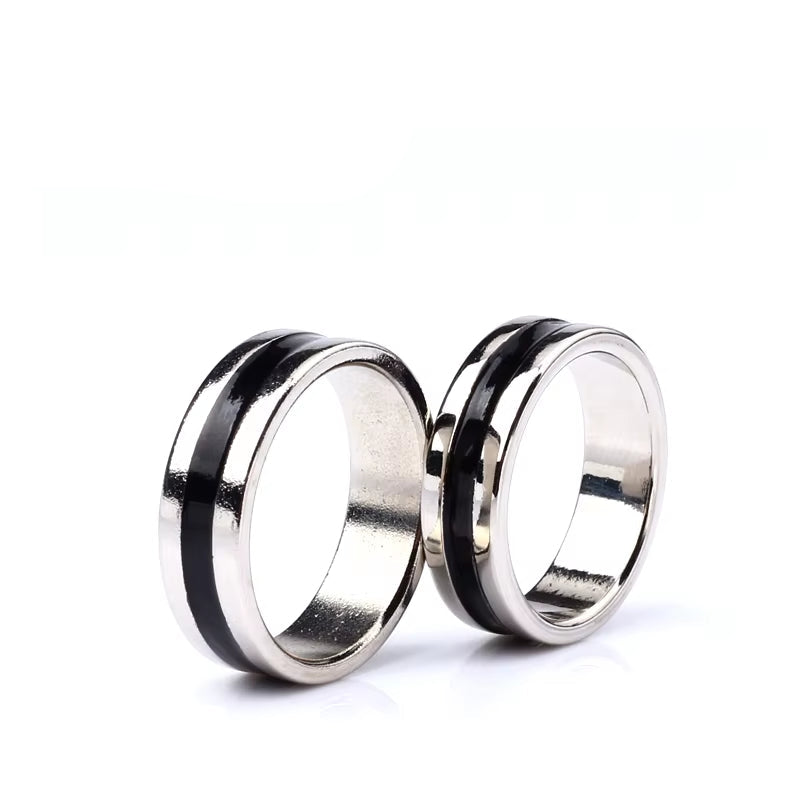 Black Circle Pk Ring Magic Tricks Strong Magnetic Magnet Ring Coin Finger Decoration 18/19/20/21Mm Size Magic Ring Props Tools