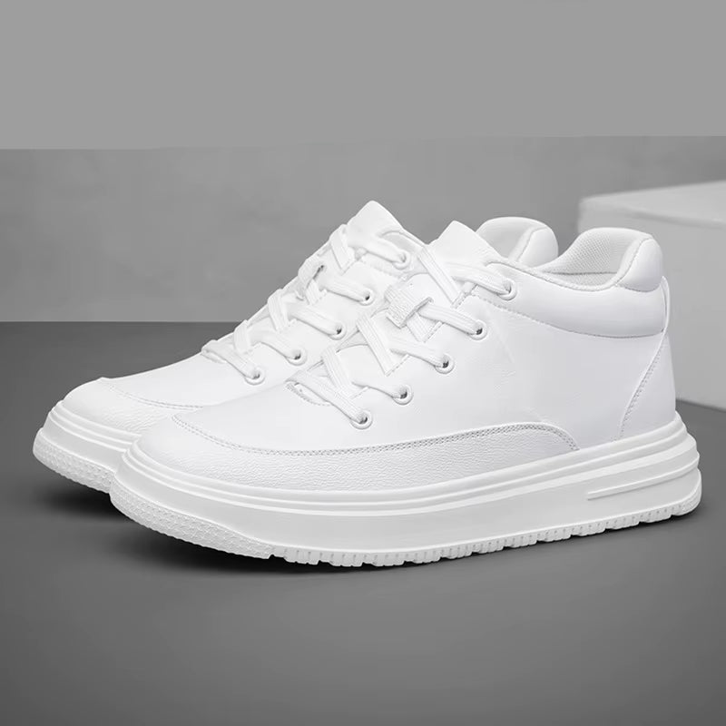 New Invisible Inner Height Increasing Men'S Shoes 8Cm Trendy Sports Shoes White Shoes British Height Increasing Casual Sneakers