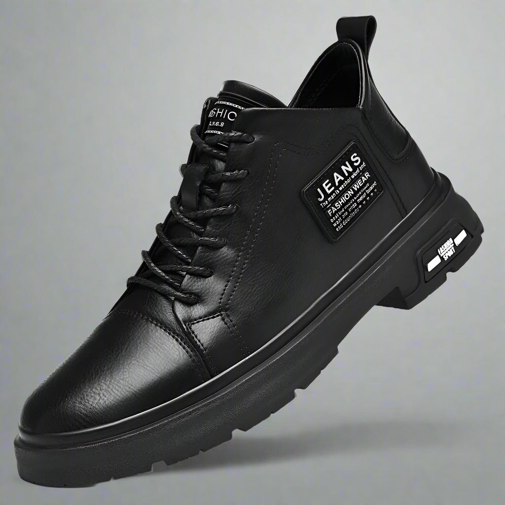 Men Genuine Leather Heightening Shoes Comfort Lace up Casual Elevator Shoes Commerce Breathable Height Increase Insole 8CM Sport