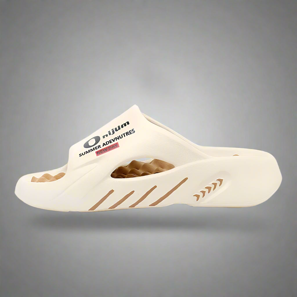 2025 New Men Massage Slippers Slides Indoor Outdoor Sandals Beach Casual Shoes Comfortable Sole Men'S Slippers Big Size 38-47