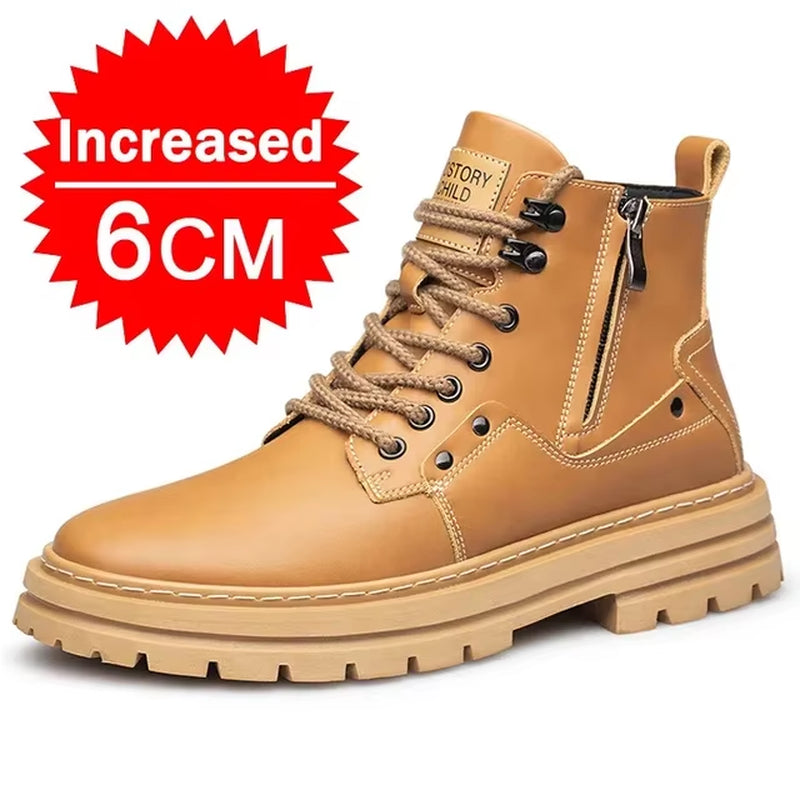 Increase 8Cm Male Shoes Inner Height Increase Sneakers Men'S Shoes Sports Leisure Shoes Elevator Shoes Big Size 37-48