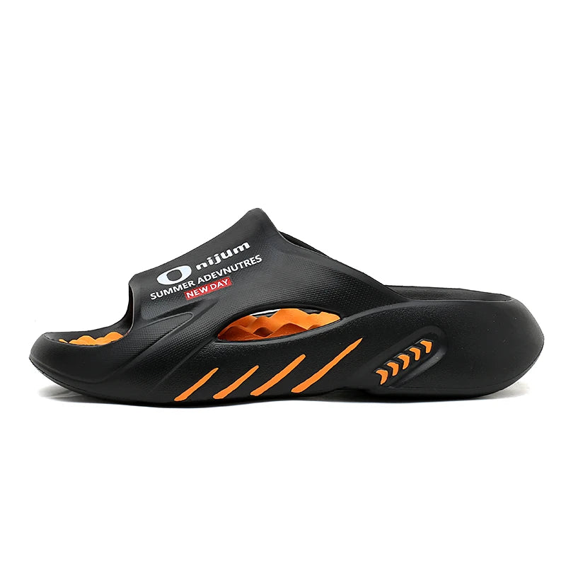 2025 Men'S Massage Slippers Indoor Outdoor Sandals Beach Casual Shoes Comfortable Slides Men Women Home Slippers Big Size 46 47