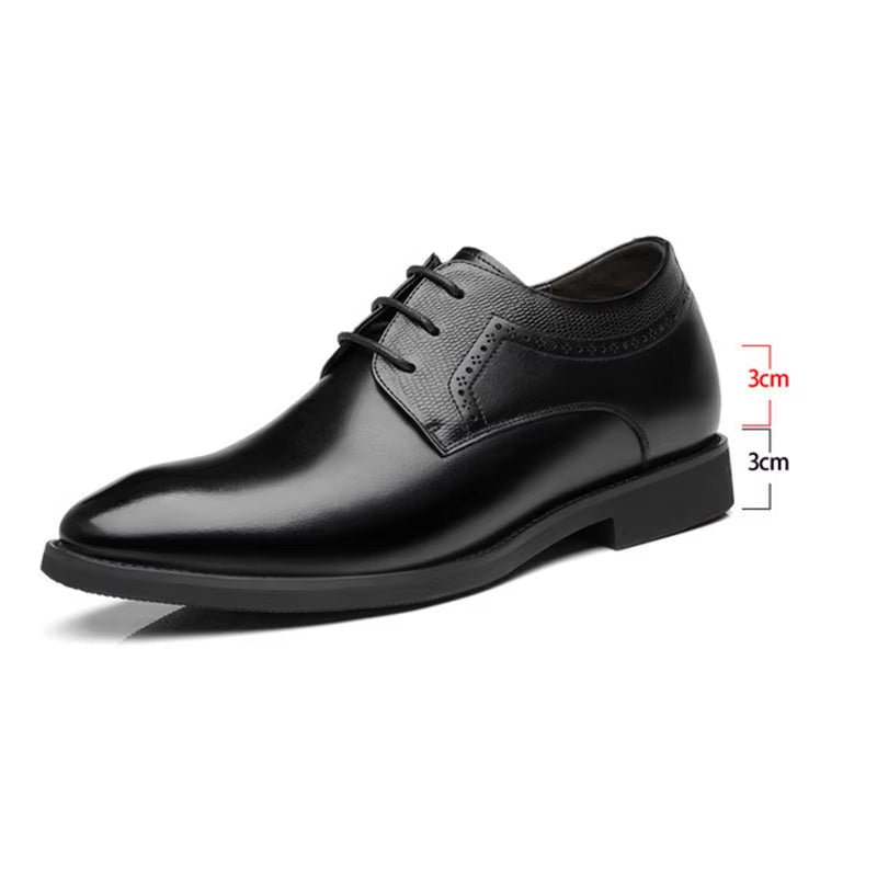 Man Elevator Business Dress Leather Shoes 3/6/8Cm Men Formal Shoes Winter/Spring Business Men Oxfords Versatile Wedding Shoes