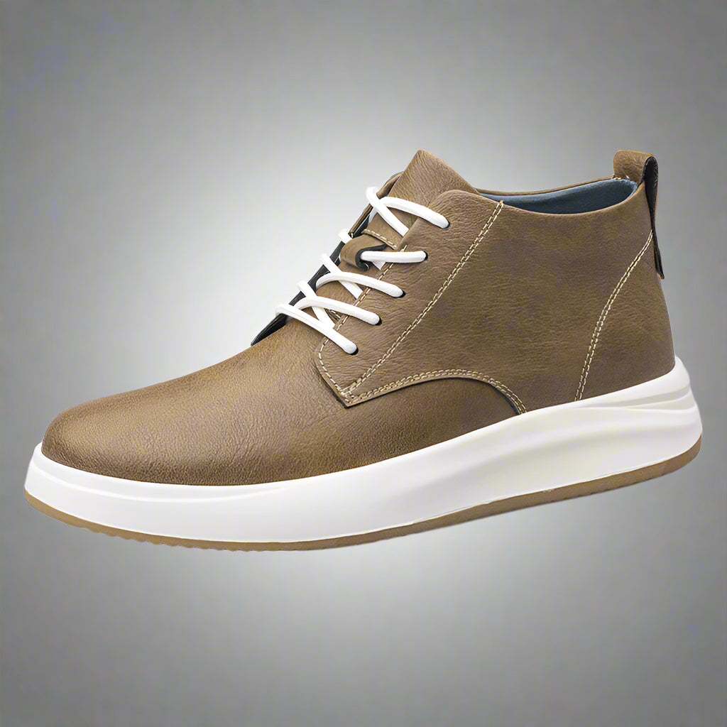 Men'S Genuine Leather Casual Sports Shoes 2025 New Elevator Shoes 8Cm 6Cm Height-Enhancing Shoes Men'S Tall Male Designer