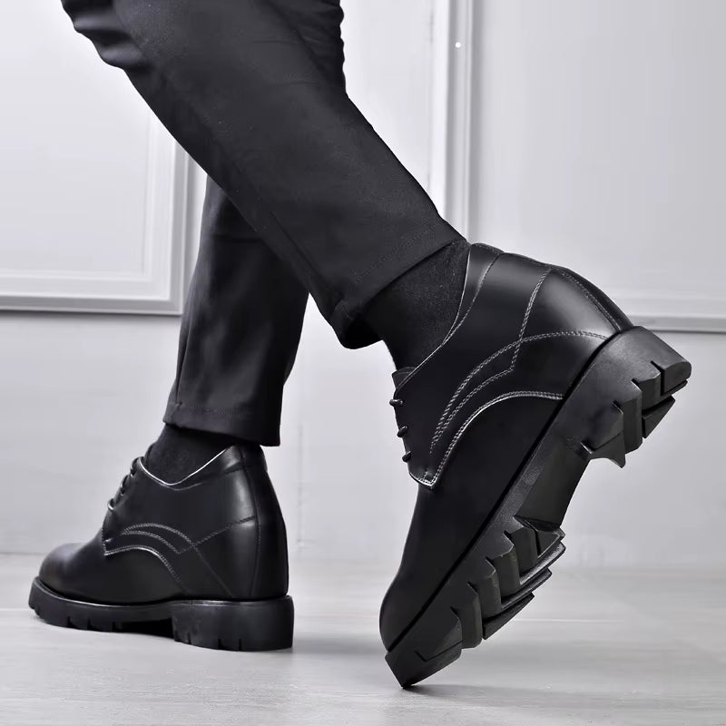 New Men'S Height-Increasing Shoes Invisible Height-Increasing 12Cm Thick-Soled British Elevator Shoes Business Casual Men Shoes