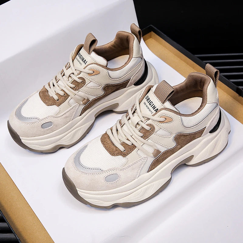 2025 Women'S Autumn Thick Bottomed Hot Selling Lightweight Shoes Versatile Casual Sports Shoes Comfortable Женская Обувь