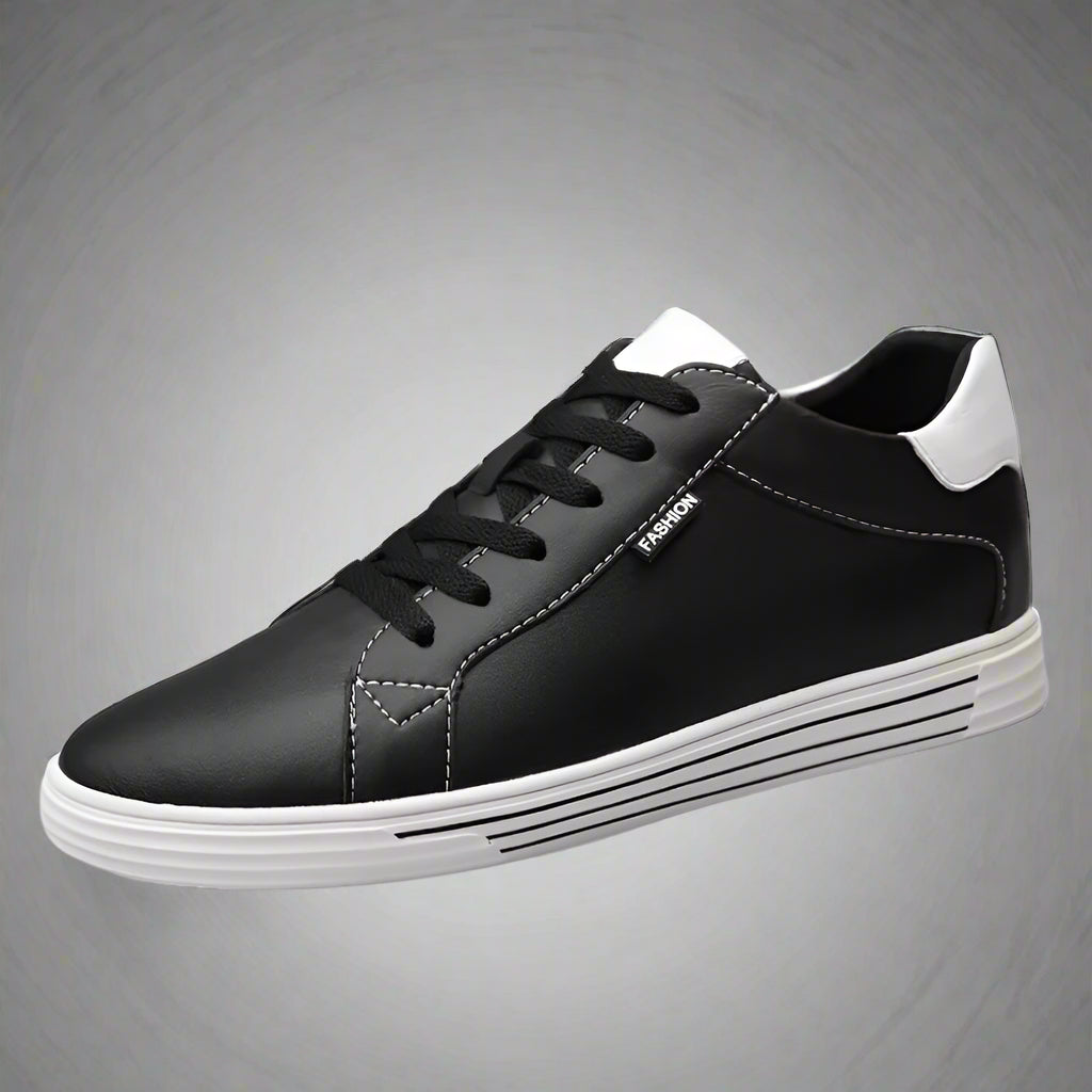 Men Heightening Shoes 6CM Elevator Shoes White Leather Casual Sneakers for Male Fashion Lift Increased Insole Taller Shoes Man