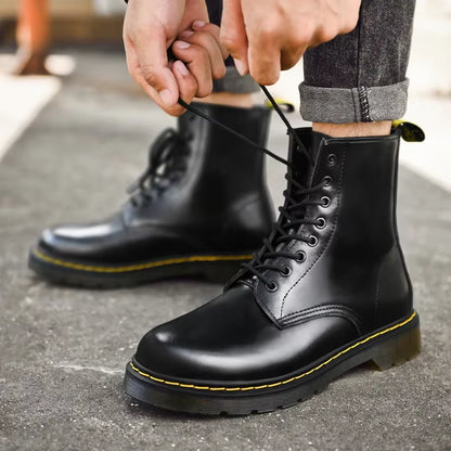 2021 Autumn/Winter New Fleece-Lined Warm Women'S Vintage Soft Leather Genuine Leather Doctor Men'S Short Boots English Style