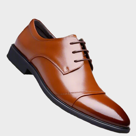 Flat / 6CM Genuine Leather Men Formal Elevator Shoes Wedding Business Height Increase Lift Shoes Invisible Summer Hollow Wedding