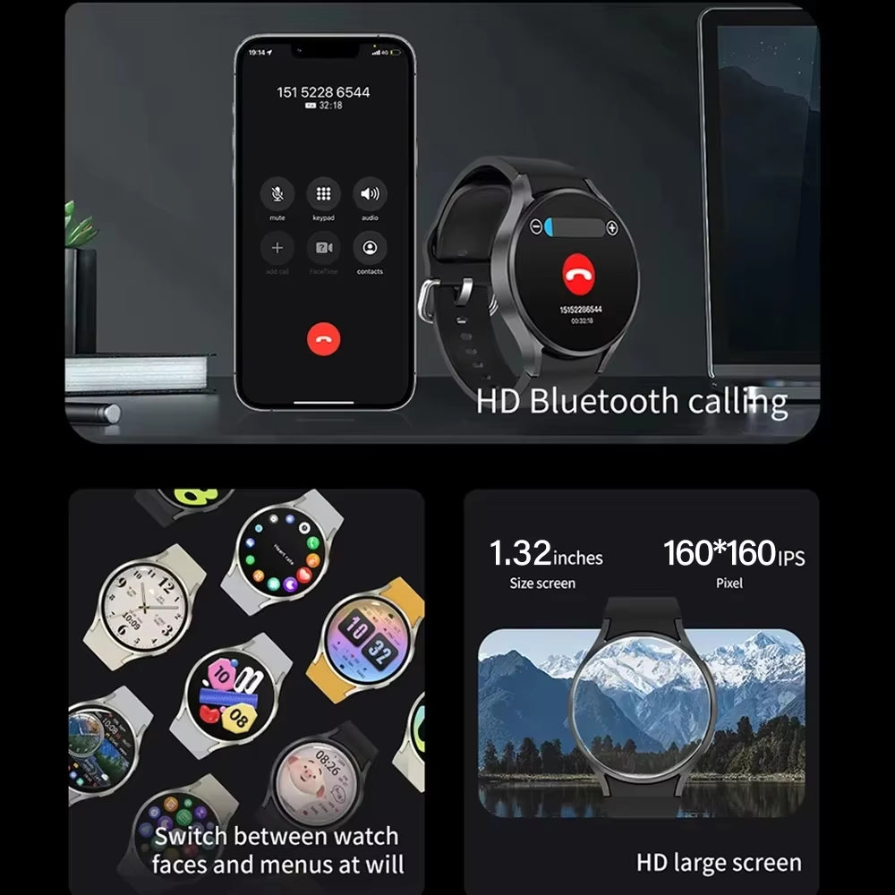 2025 New Watch 6 Smart Watch Women'S Bluetooth Call Health Monitoring Alarm Clock Men'S Fashion Sports Watch