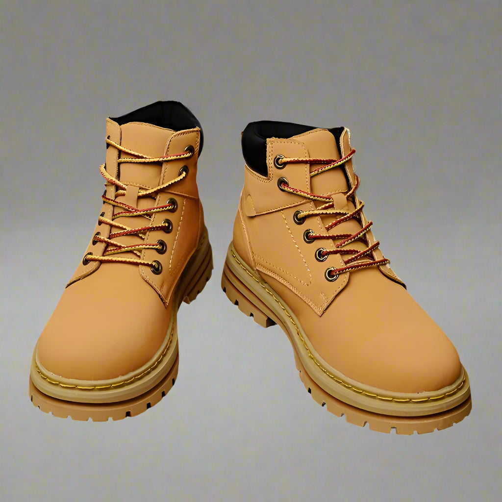 Natural Cow Leather Men Boots Handmade Retro Winter Shoes Nubuck Waterproof Ankle Snow Boots Top Quality Men Shoes Dropshipping
