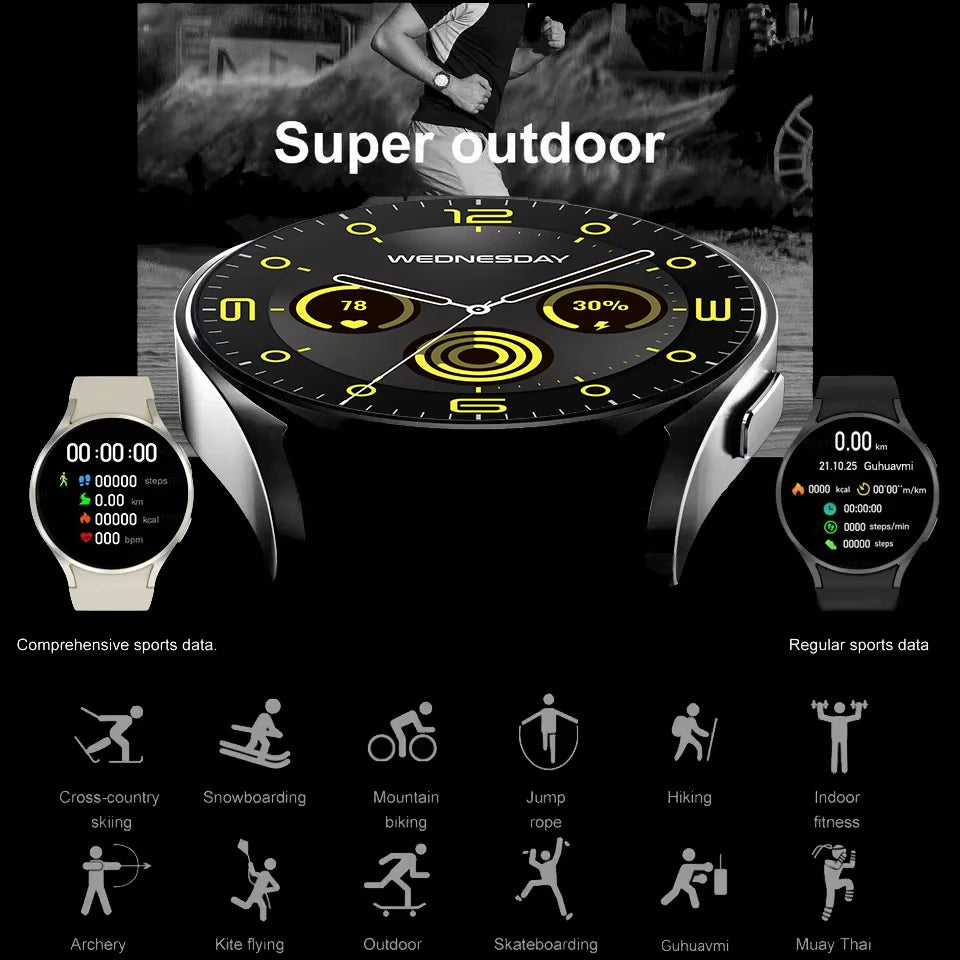 2025 New Watch 6 Smart Watch Women'S Bluetooth Call Health Monitoring Alarm Clock Men'S Fashion Sports Watch