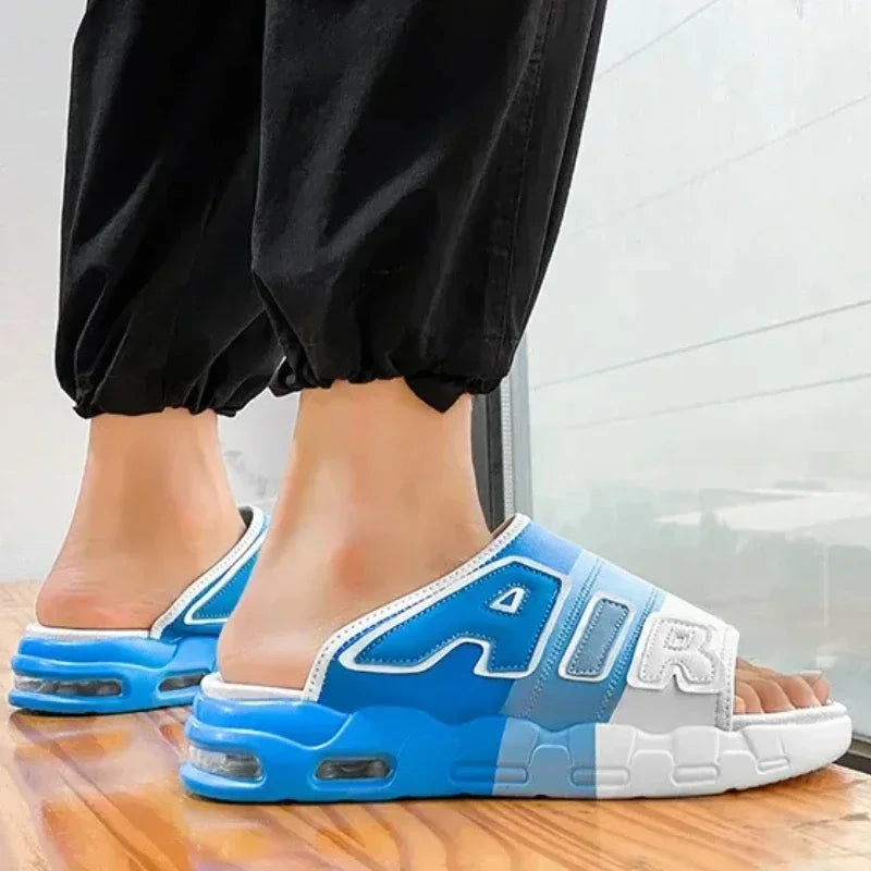 Men'S Slippers Air Cushion Design Sandals Summer New PVC Soft Non-Slip Men'S Sports Slippers for Men Flip Flops Sandalias Hombre