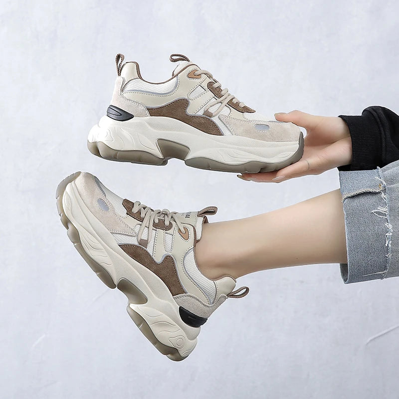2025 Women'S Autumn Thick Bottomed Hot Selling Lightweight Shoes Versatile Casual Sports Shoes Comfortable Женская Обувь