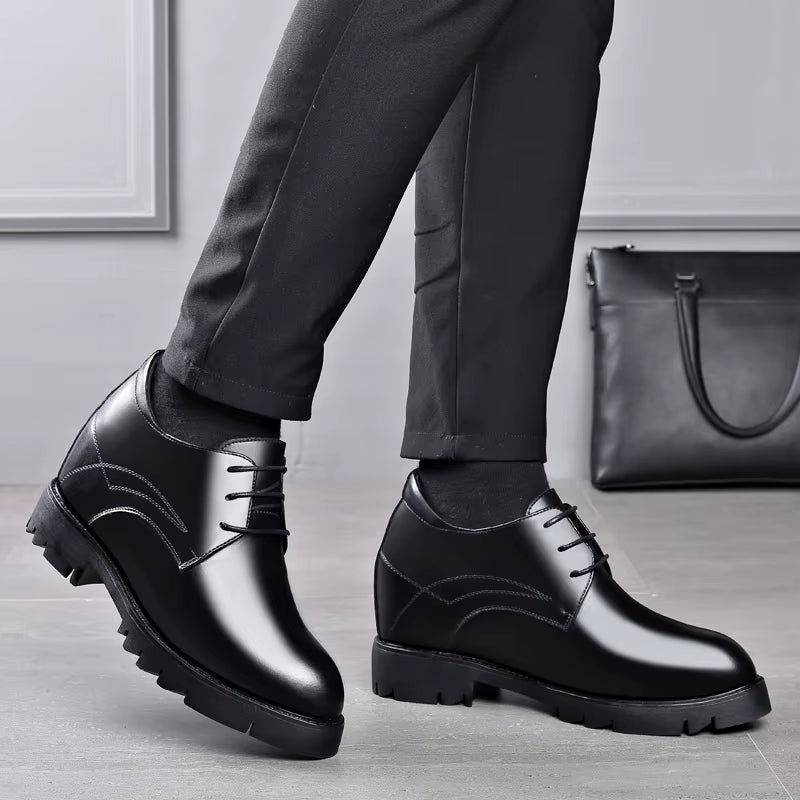 New Men'S Height-Increasing Shoes Invisible Height-Increasing 12Cm Thick-Soled British Elevator Shoes Business Casual Men Shoes