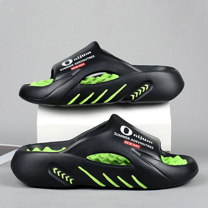 2025 Men'S Massage Slippers Indoor Outdoor Sandals Beach Casual Shoes Comfortable Slides Men Women Home Slippers Big Size 46 47