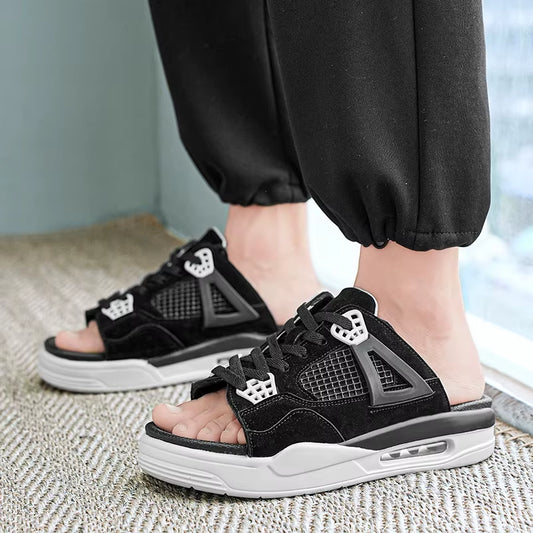 Slippers AIR Man Summer New Style Men'S Casual Shoes Outdoor Lightweight Explosive Style Platform Hard-Wearing Soft Mans Sandals