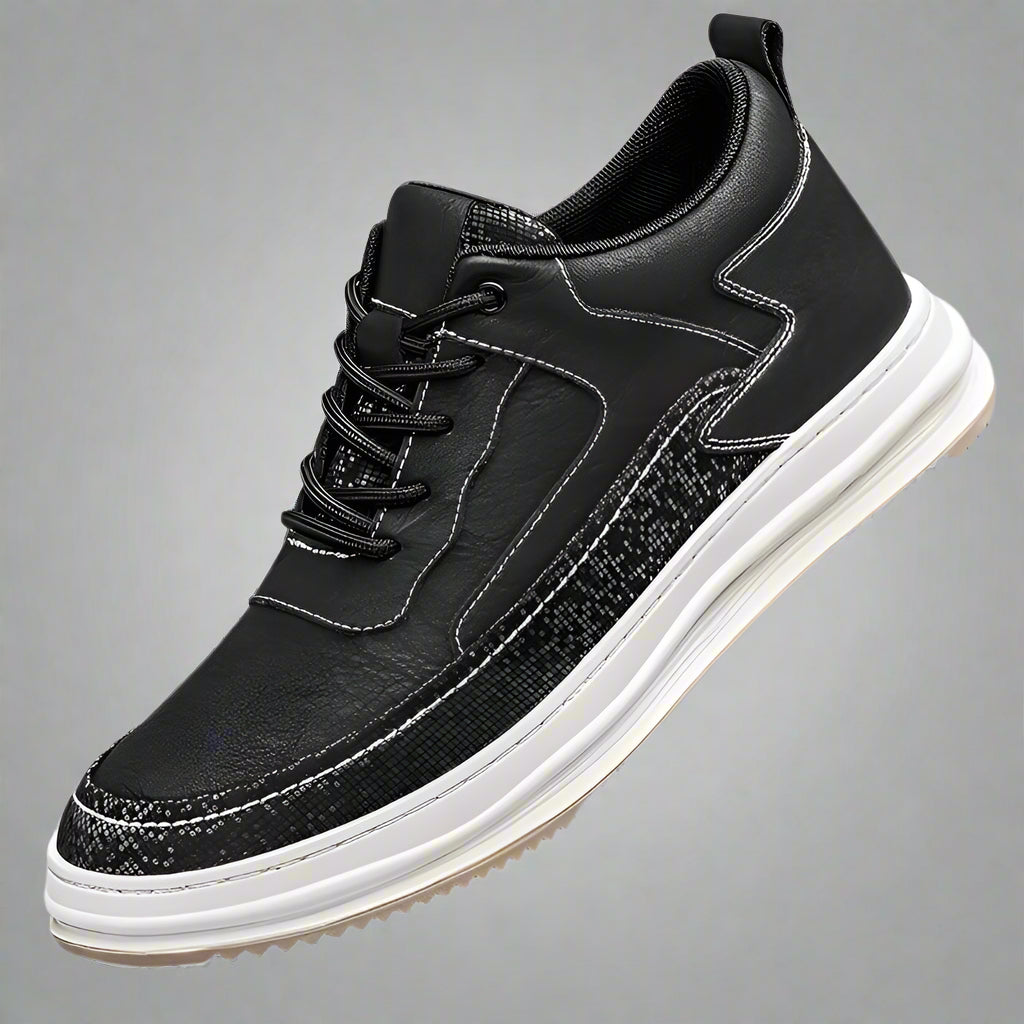 Sneakers Man Elevator Shoes Height Increase Shoes for Men Insoles 8CM Casual Genuine Leather Sports Heightening Shoes Tall Shoes
