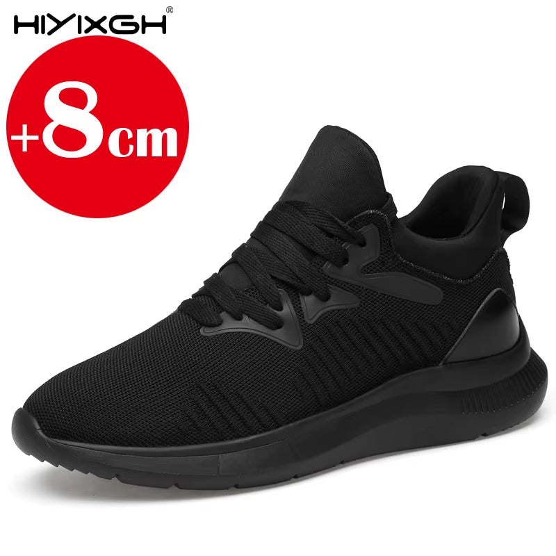 Elevator Shoes for Man Height Increase 6Cm 8Cm 2025 Luxury Brand Sneaker Genuine Leather Men'S Hidden Heels Casual Shoe Heights