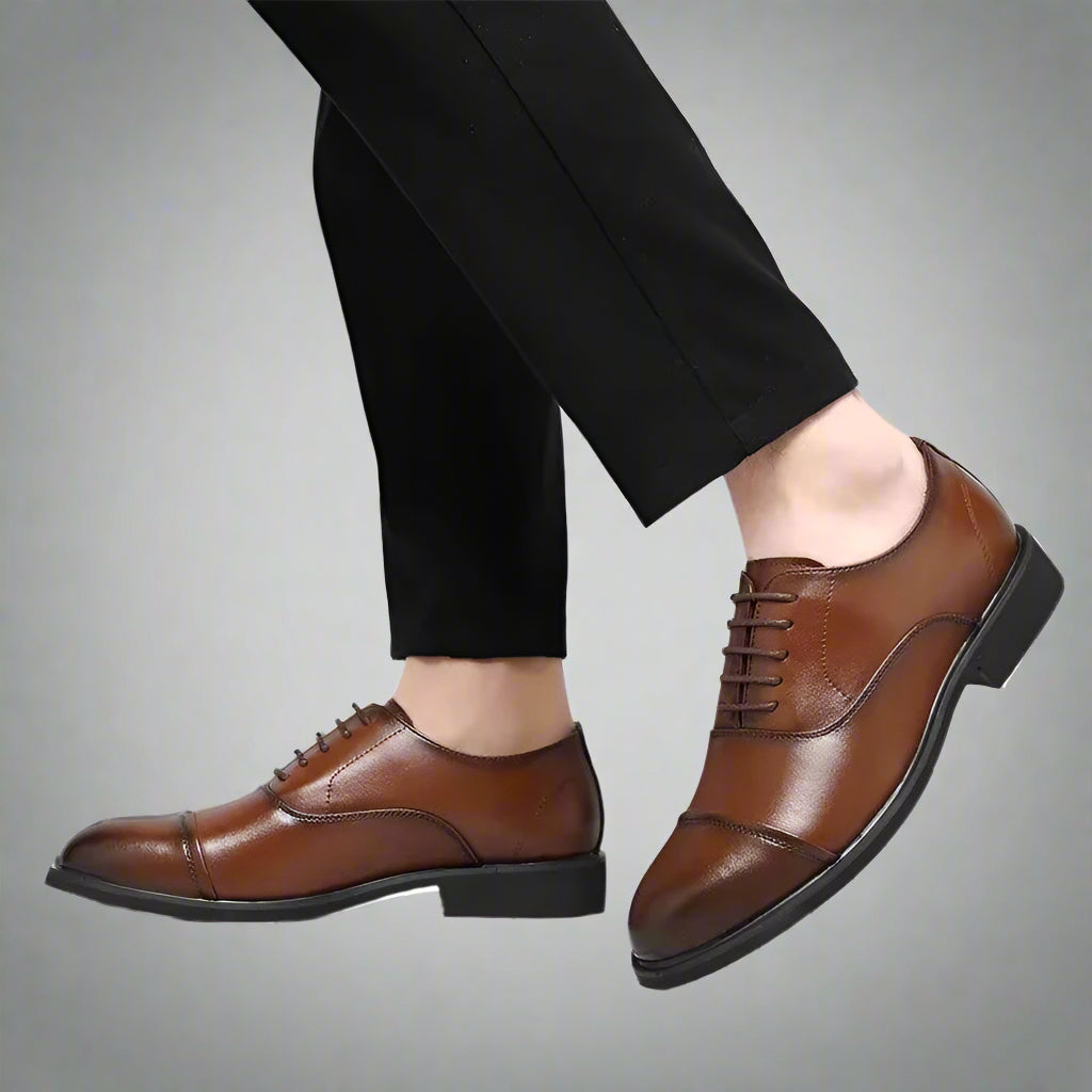 Business Height Increasing Shoes Men Taller Elevator 6CM Invisible Insole for Daily Mens Heighten Increased Wedding Oxfords Male