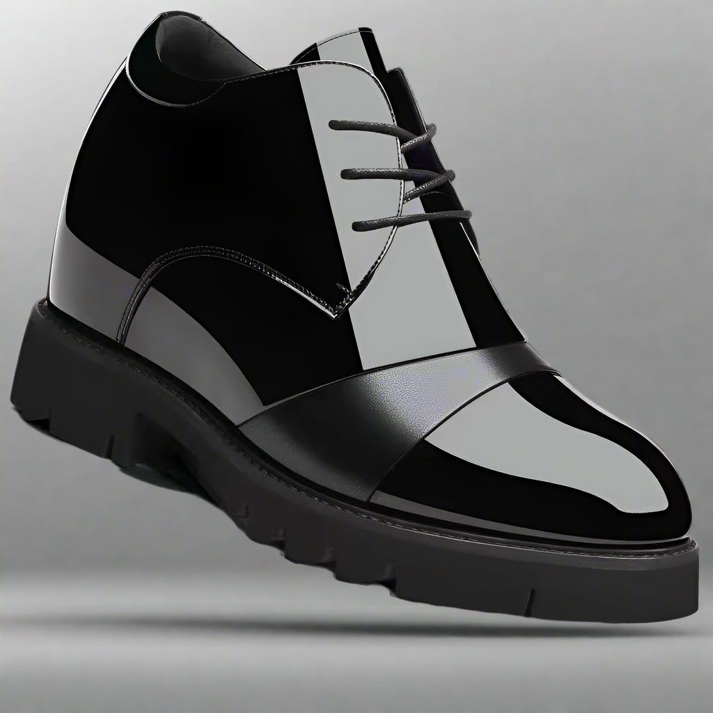 Men'S Elevator Shoes 12Cm Height Increasing Business Leather Shoes Invisible Inner Heightening Wedding Shoes Increase Insole