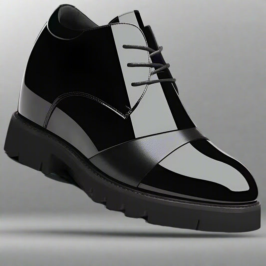 Men'S Elevator Shoes 12Cm Height Increasing Business Leather Shoes Invisible Inner Heightening Wedding Shoes Increase Insole