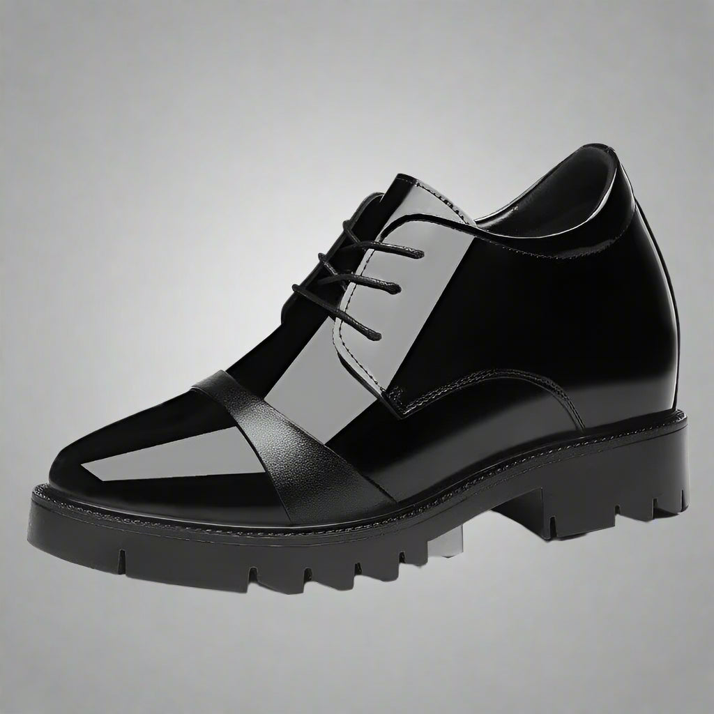 Men'S Elevator Shoes 12Cm Height Increasing Business Leather Shoes Invisible Inner Heightening Wedding Shoes Increase Insole