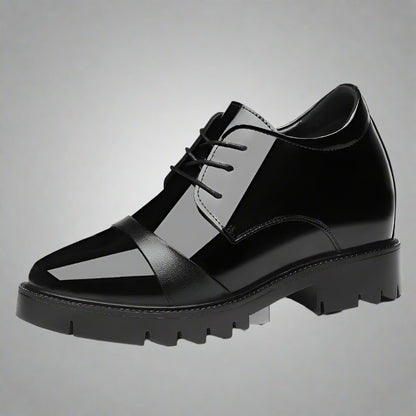 Men'S Elevator Shoes 12Cm Height Increasing Business Leather Shoes Invisible Inner Heightening Wedding Shoes Increase Insole