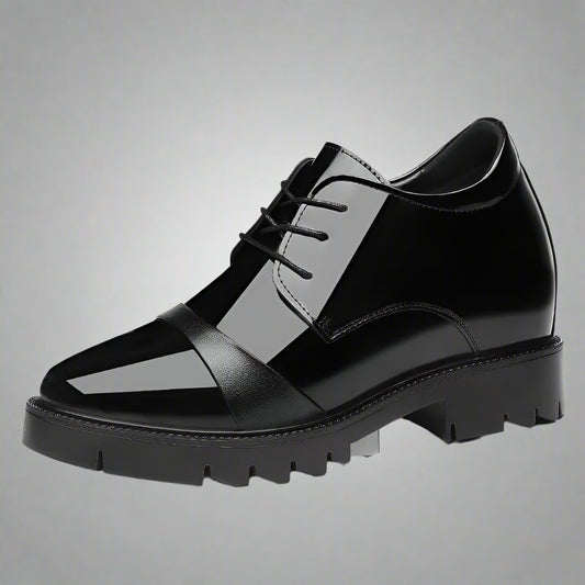 Men'S Elevator Shoes 12Cm Height Increasing Business Leather Shoes Invisible Inner Heightening Wedding Shoes Increase Insole