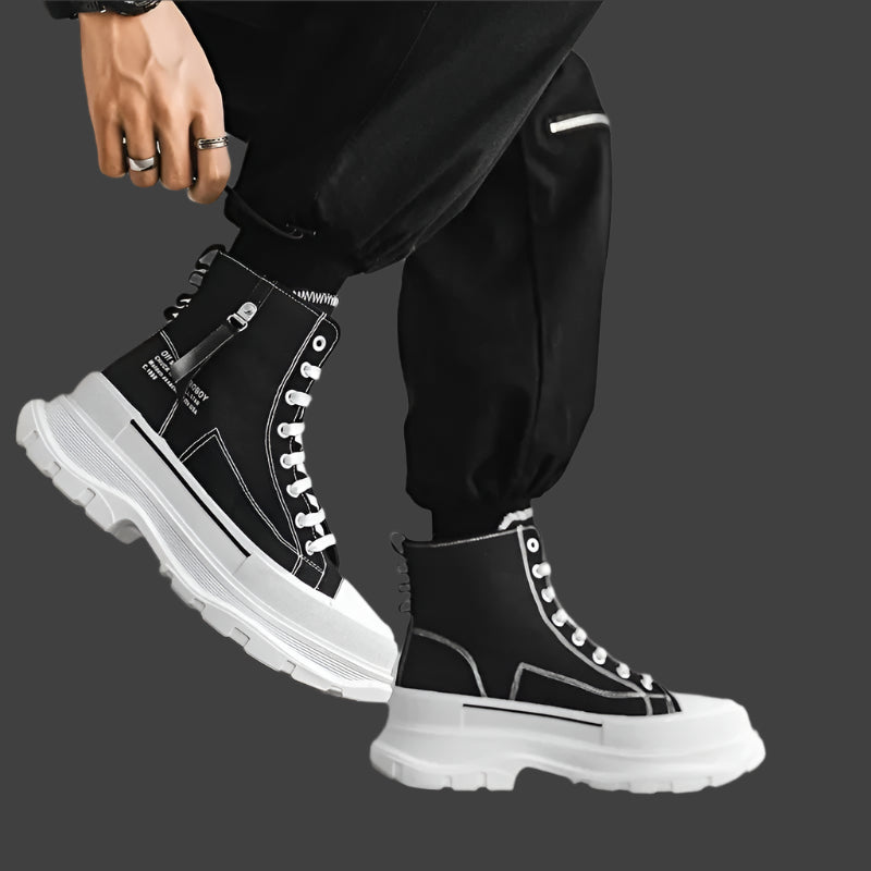 Invisible Height Increasing Shoes for Men 12Cm 10Cm New 2023 Canva Casual Sneakers Thick Bottom High Top Old Dad Shoes Breathabl