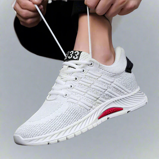 Sneakers Men Elevator Shoes Height Man Mesh Tall Fashion Sports plus Size 37-46
