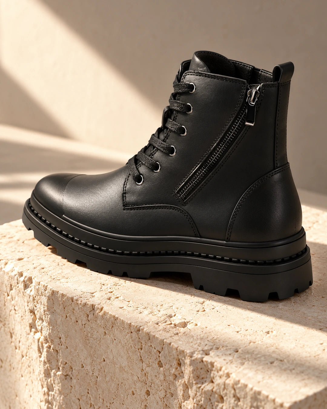 מגפיים מגביהות Inferno Rise בצבע שחור – תמונת מוצר | StepUp Shoes