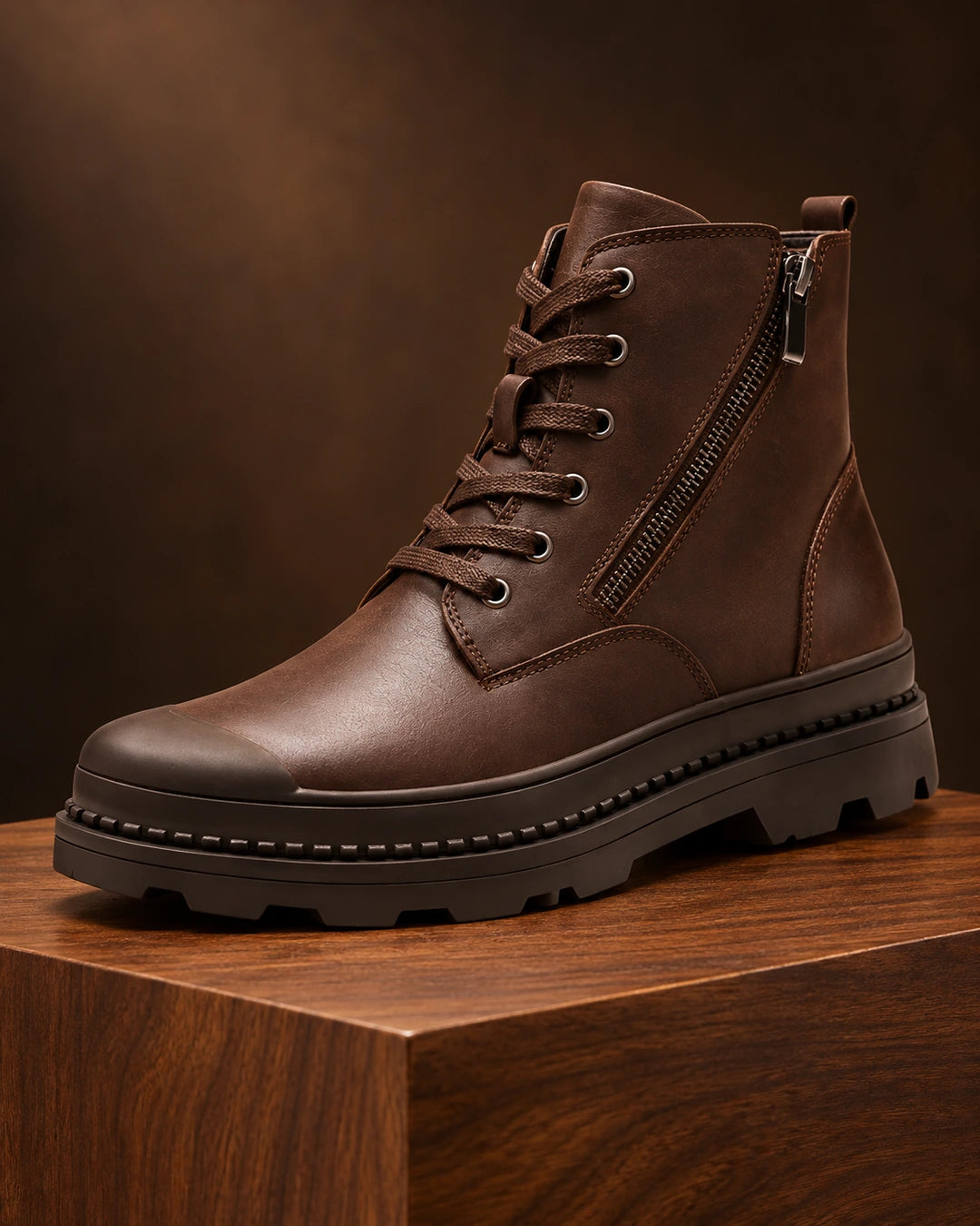 מגפיים מגביהות Inferno Rise בצבע חום – תמונת מוצר | StepUp Shoes