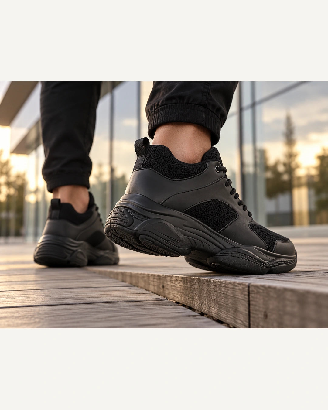 נעלי סניקרס מגביהות דגם Imperial Boost בצבע שחור – צילום Editorial | StepUp Shoes