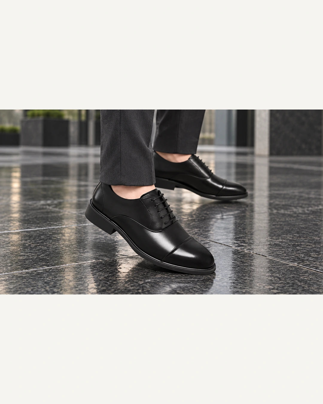 נעלי אלגנט מגביהות דגם Oxfords 6 בצבע שחור – צילום Lifestyle | StepUp Shoes