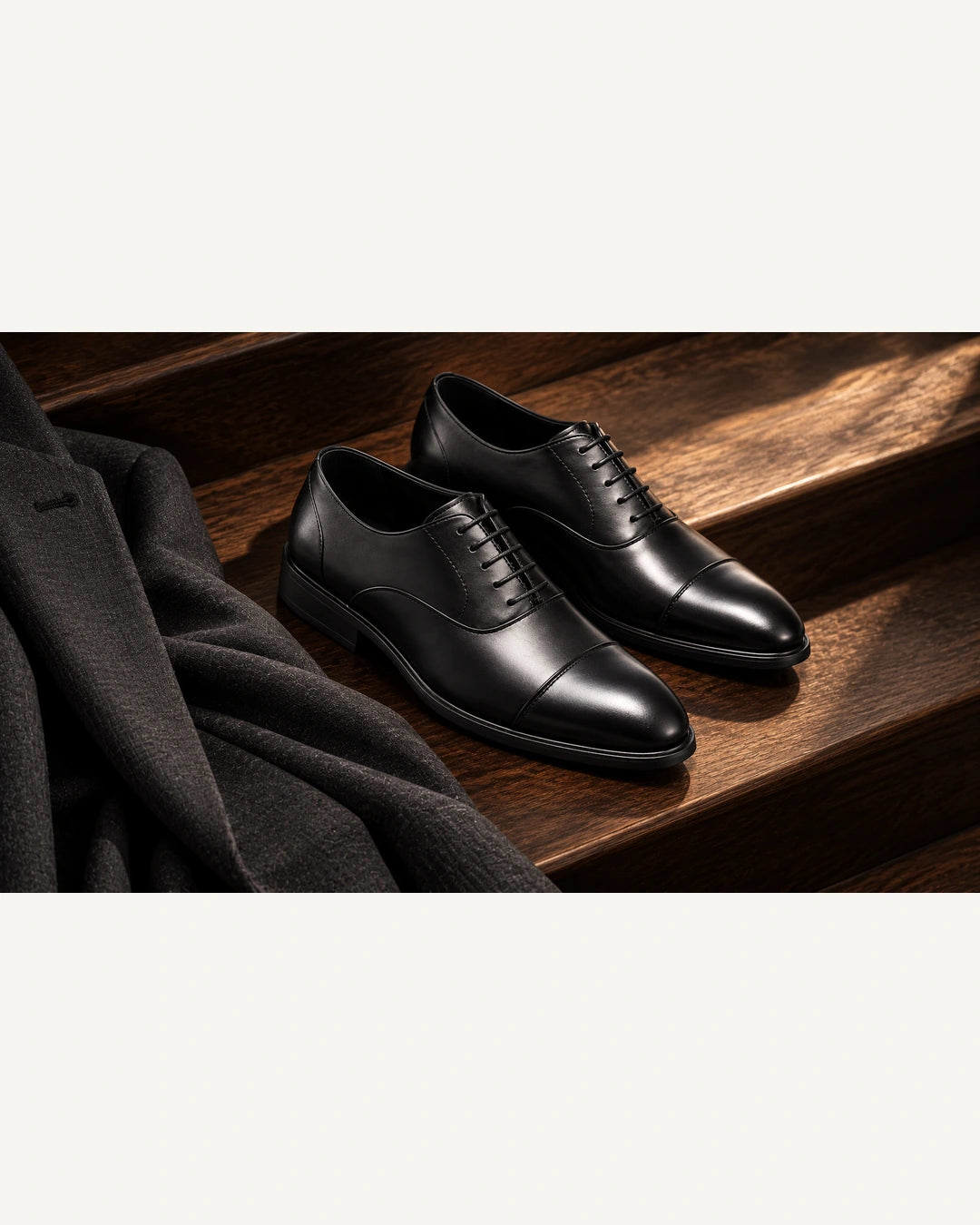 נעלי אלגנט מגביהות דגם Oxfords 6 בצבע שחור – צילום Editorial | StepUp Shoes