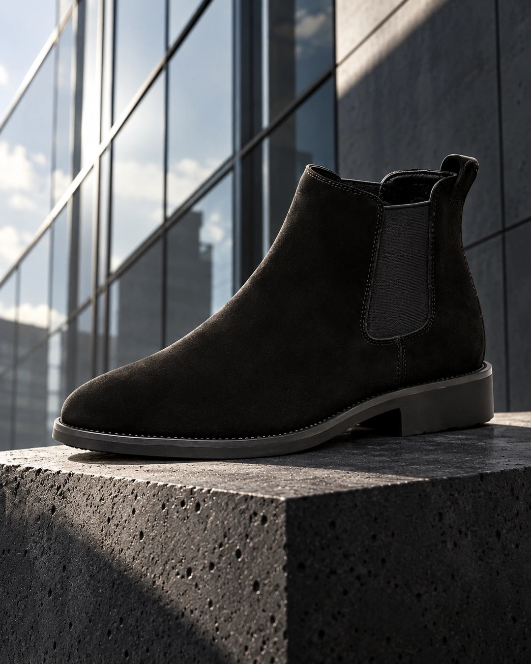 מגפיים מגביהים StepUp Rise שחורות – צילום אופנתי | StepUp Shoes