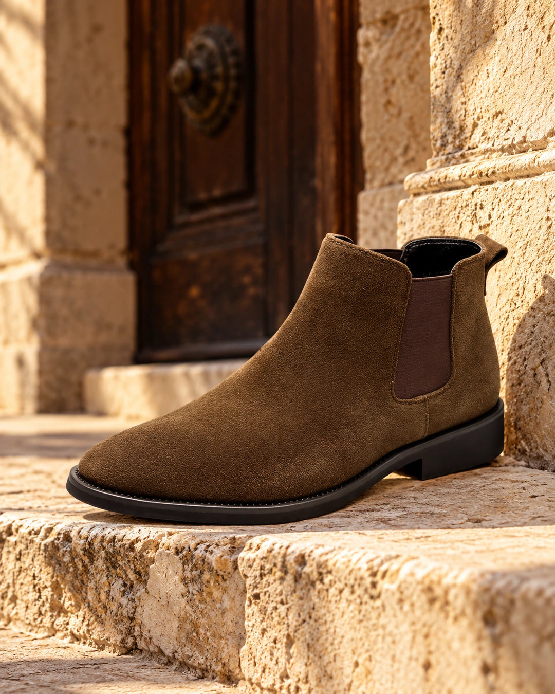 מגפיים מגביהים StepUp Rise חומות – צילום אופנתי | StepUp Shoes
