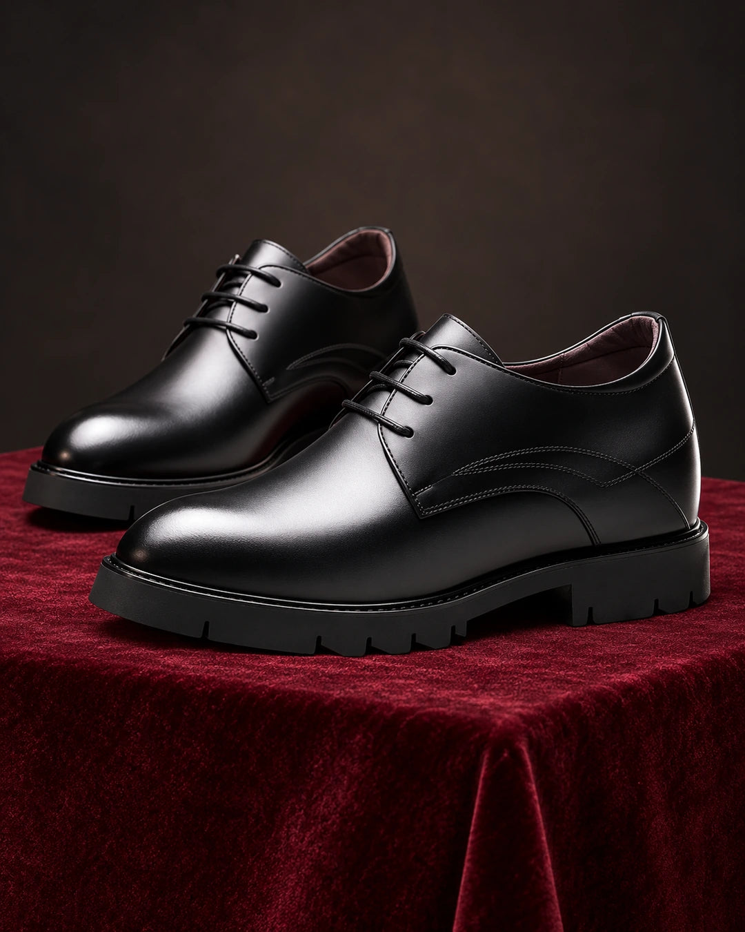 נעלי אלגנט מגביהות דגם StepUp Prestige 12 בצבע שחור – צילום Lifestyle | StepUp Shoes